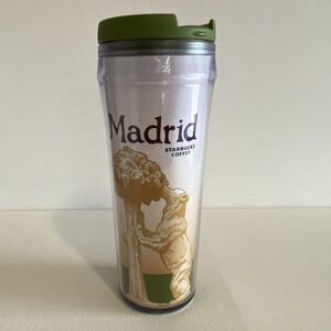 STARBUCKS 2004 Coffee Co Tumbler 12 oz Global Icon Series MADRID SPAIN Cup Mug